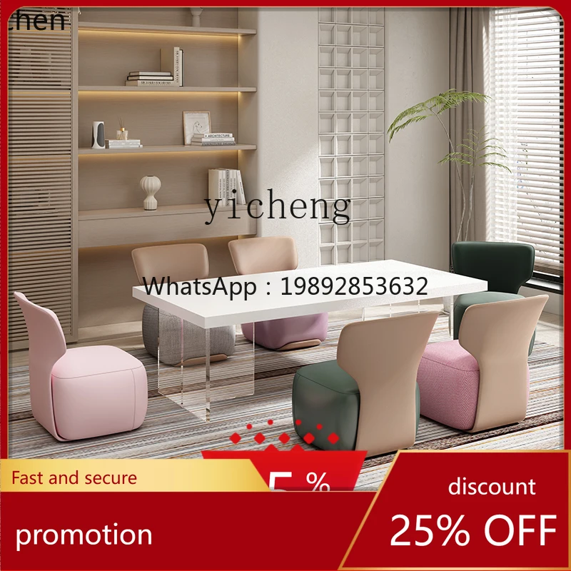 

ZML Household Log Light Luxury Lounge Sofa Chair Living Room Armchair Fabric Low Stool