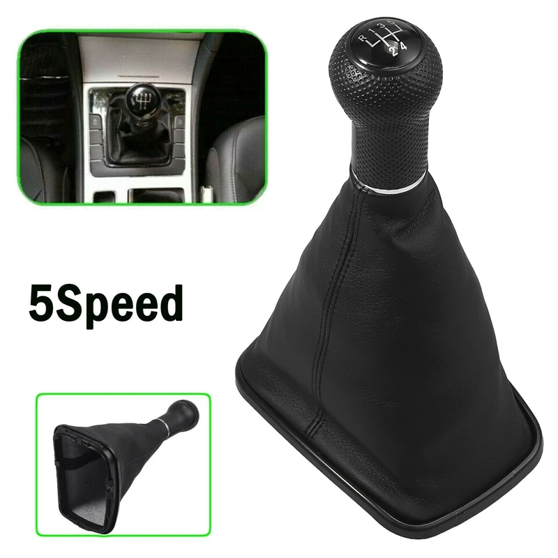 23Mm 5 Speed Gear Shift Knob Lever Gaiter Boot For- Golf 4 R32 Bora Jetta 1999-2004