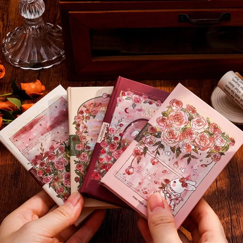 Romantic Rose Series A7 Mini Notebook Exquisite Portable Pocket Book Retro Cute Student Diary School