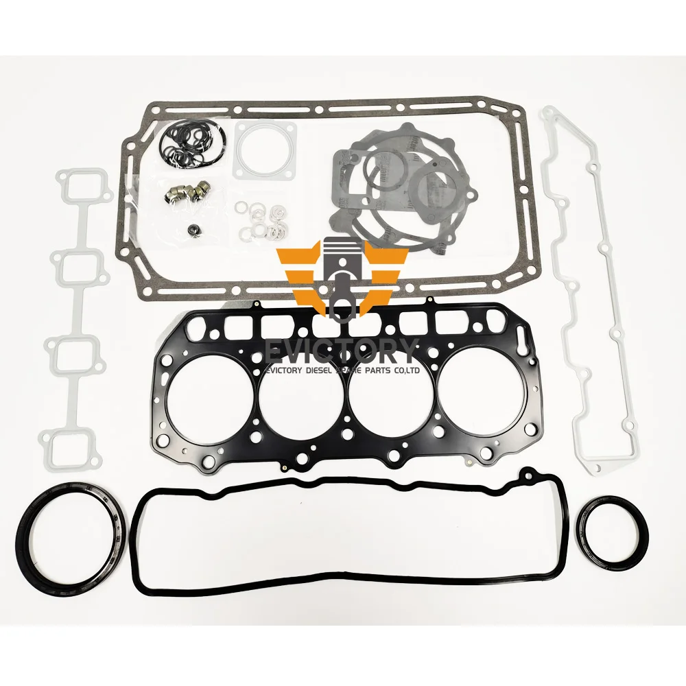 For Yanmar 4D98E 4TNE98 Oversize rebuild kit Piston ring +0.50mm gasket bearing