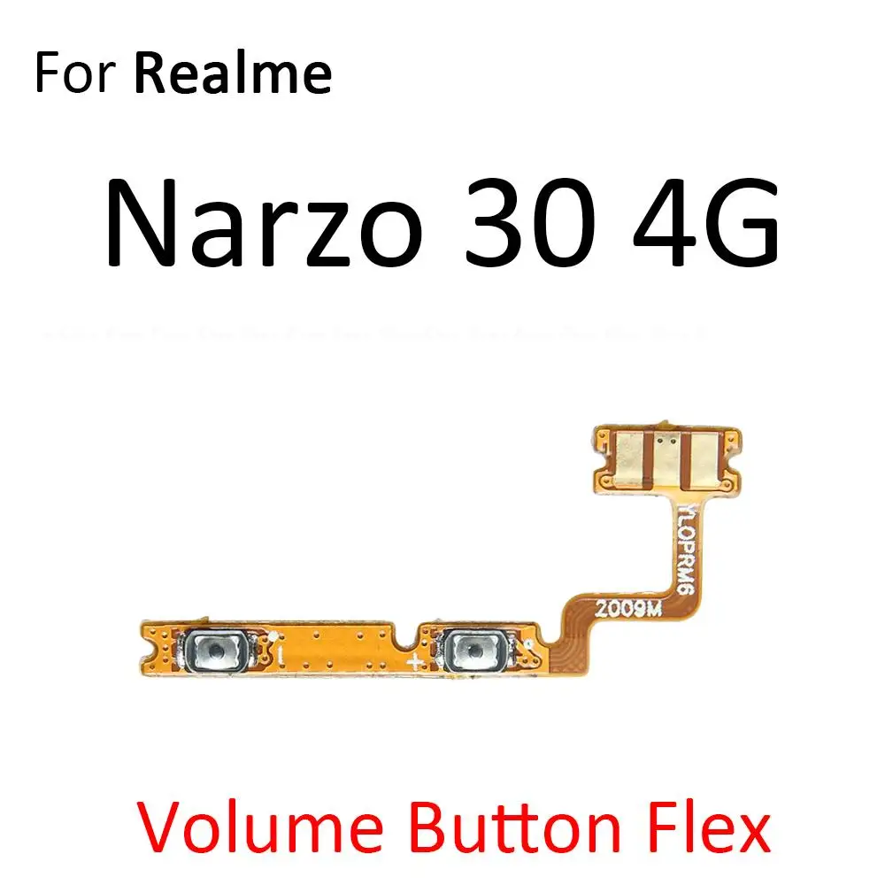 Switch Power ON OFF Key Mute Silent Volume Button Ribbon Flex Cable For OPPO Realme Narzo 30 30A 50 50i 50A Prime Pro 4G 5G