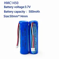 Original 3.7V 500mAh Li-ion Battery HMC1450 For 70mai Smart Dash Cam Pro A550 A550S A800 Midrive D02 Replacement Battery 3-wire