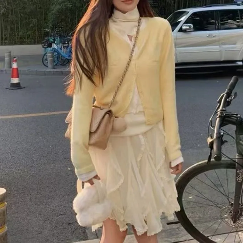 

Новые нерегулярные осенние новые кружевные лоскутные юбки с высокой талией, юбка-тортик для женщин, модная повседневная одежда в стиле Харадзюку Y2k