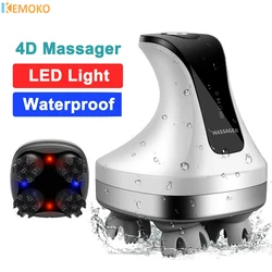 Portable Electric Scalp Head Massager Health Care Red Blue Light Therapy For Hair Growth Antistress Kneading Head Scratcher Care