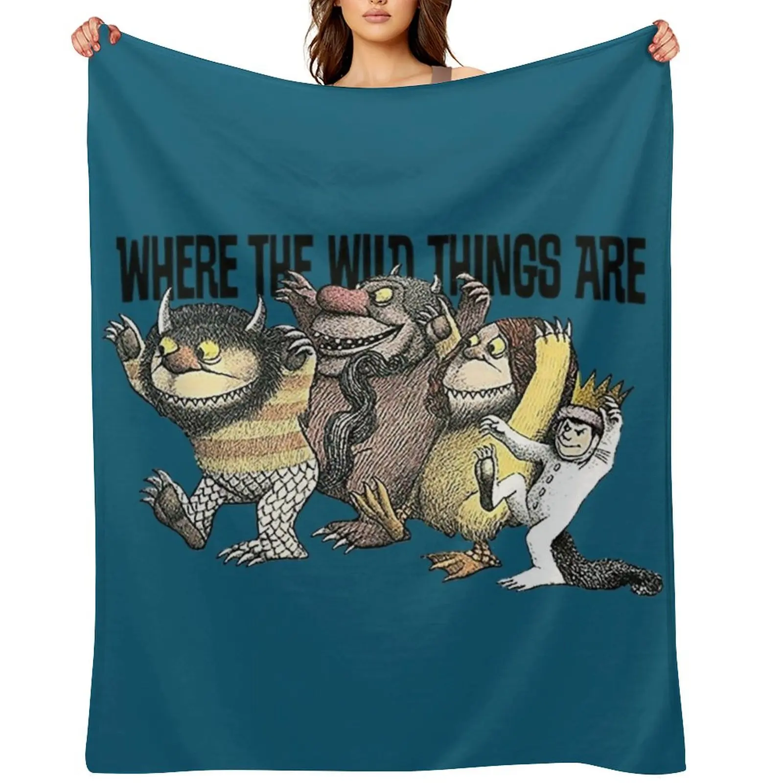 

WHERE THE WILD THINGS ARE Throw Blanket Luxury Throw Cute Plaid warm winter Warm Blankets