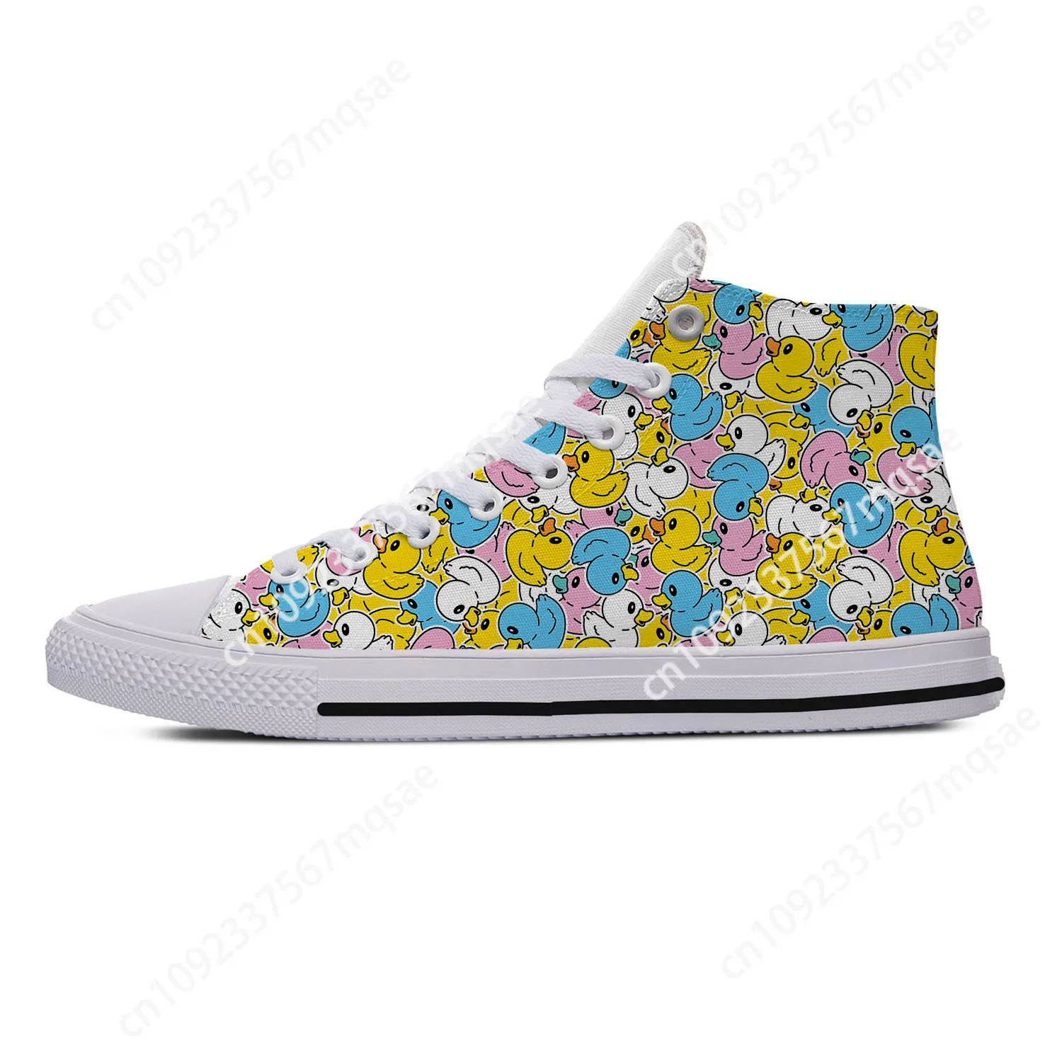 

Cartoon Duck High Top Sneakers High Quality Mens Womens Teenager Canvas Sneaker Casual Fashion Casual Couple Shoes Custom Shoe