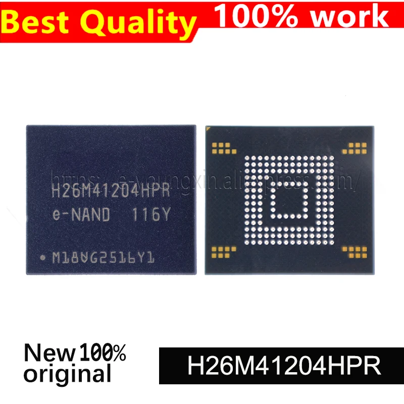 5 قطعة/الوحدة H26M41204HPR 8GB eMMC 5.1 شريحة ذاكرة فلاش FBGA-153 دعم وضع HS400 100% جديد الأصلي في المخزون