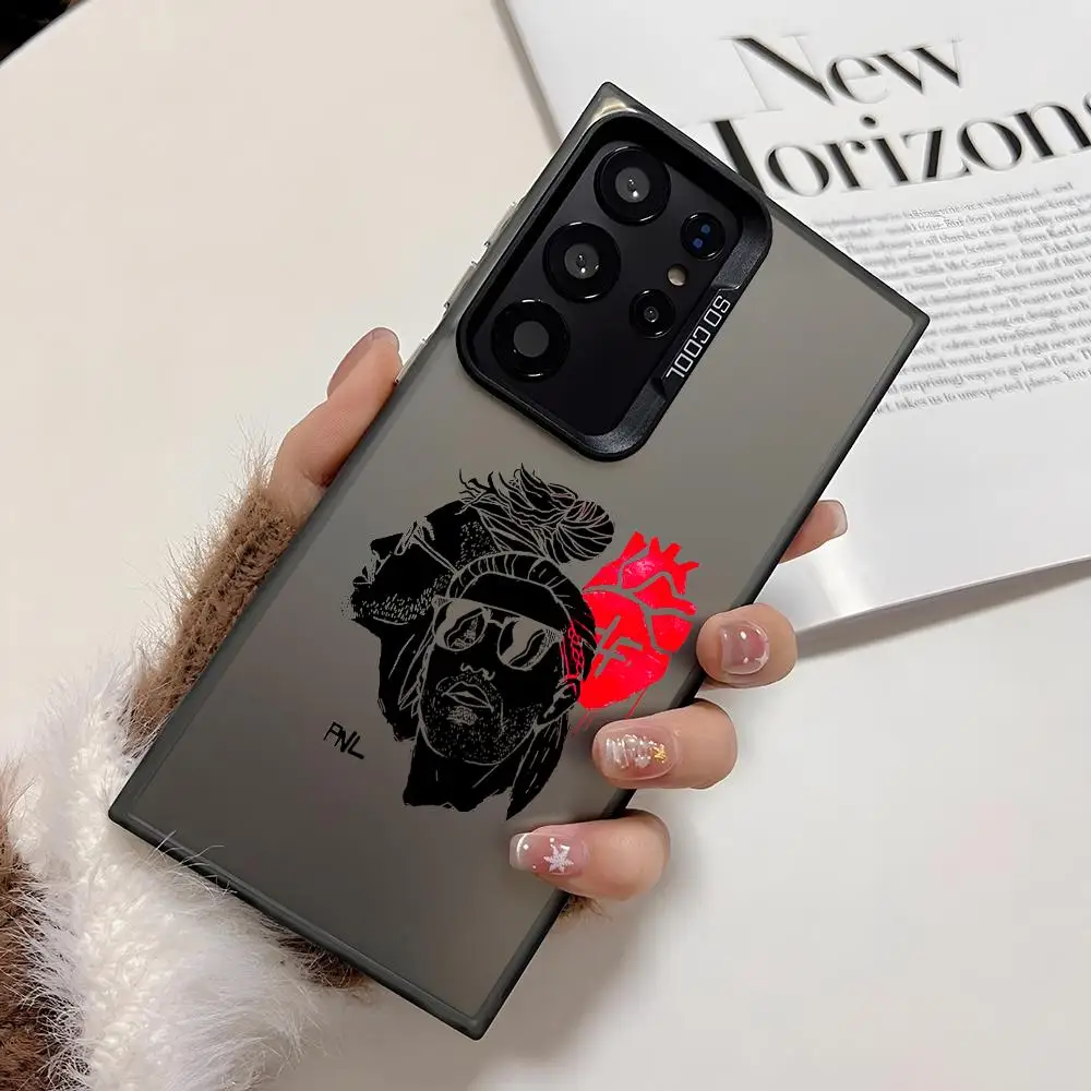 مغني الراب P-PNL قضية الهاتف لسامسونج غالاكسي S25 S24 S22 S23 الترا S21 S23 زائد 5G لامعة غطاء من البولي يوريثان للصدمات Funda #3