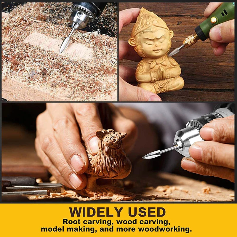 Juego de brocas para tallar madera, herramienta rotativa Dremel, accesorios de taladro de grabado, broca de fresado, herramientas de carpintería, 1 Uds.