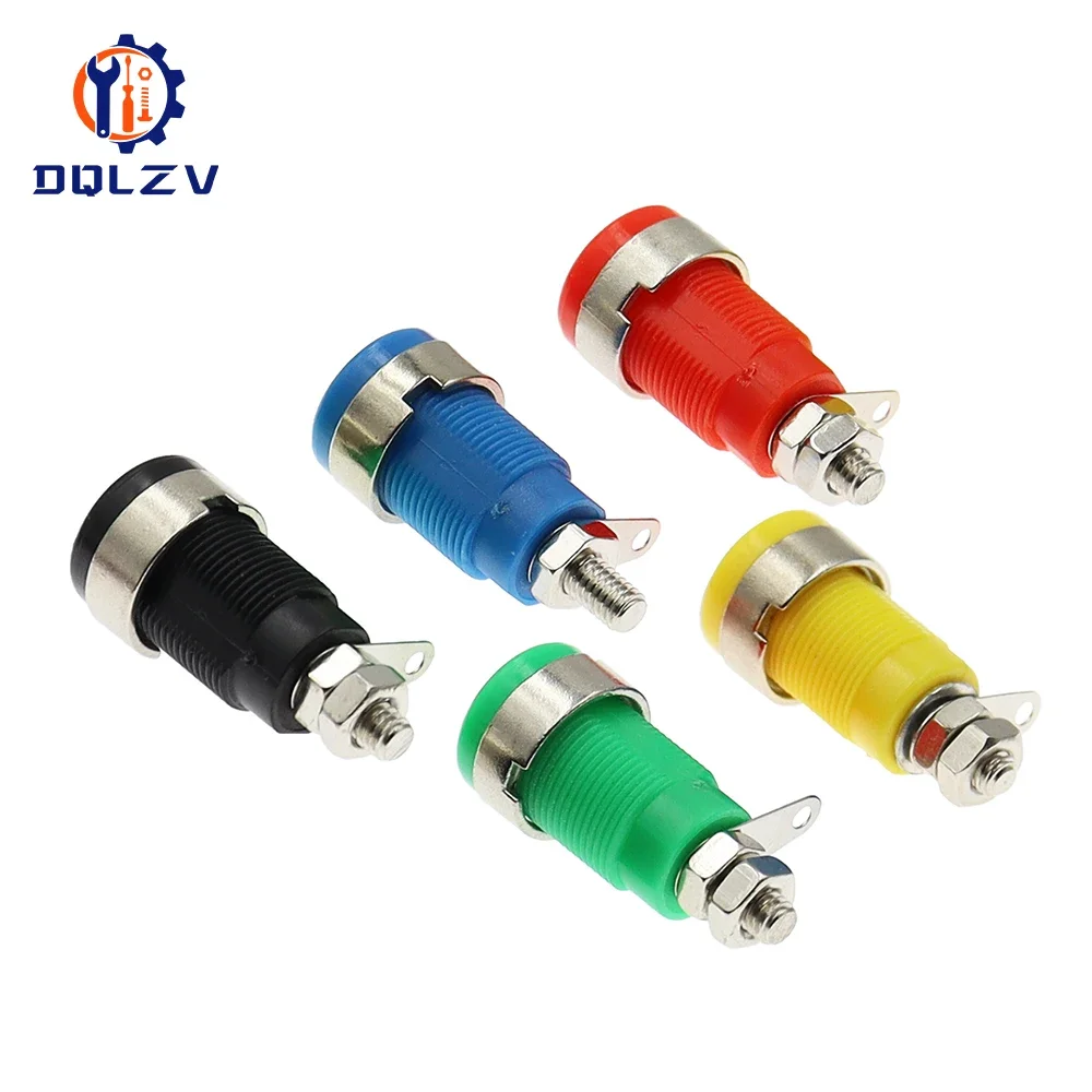 32A Insulation Safety 4MM Banana Plug Socket Jack Panel Mount Terminal Connector Multimeter Socket Banana Head Female