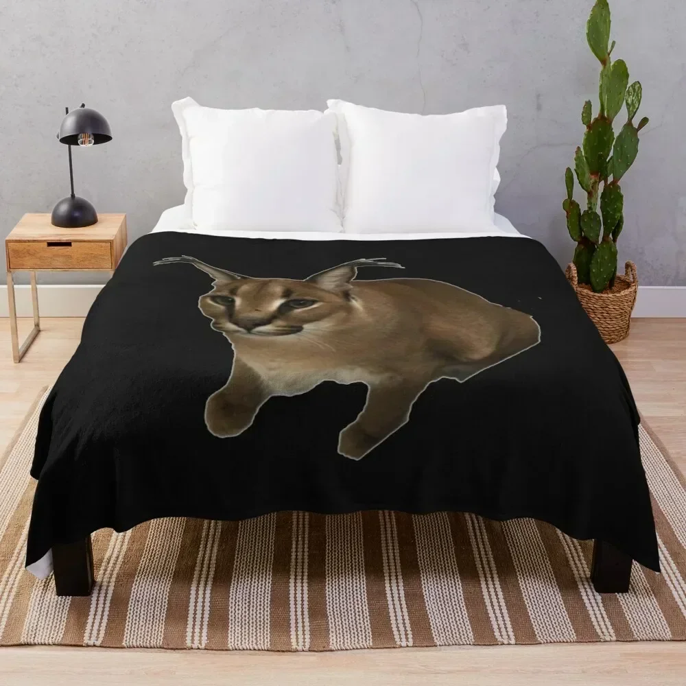 

Big Floppa Throw Blanket Stylish Decor Blanket Gift for Friends Roommate