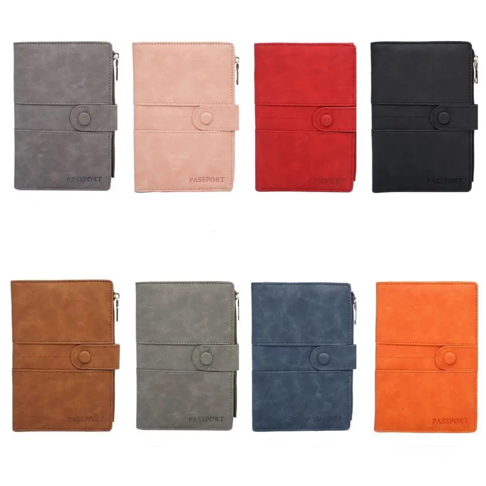 RFID Anti-Theft PU Passport Bag Card Holder Passport Cover Passport Clip Airplane Check-in Card Case Travel Wallet view 6