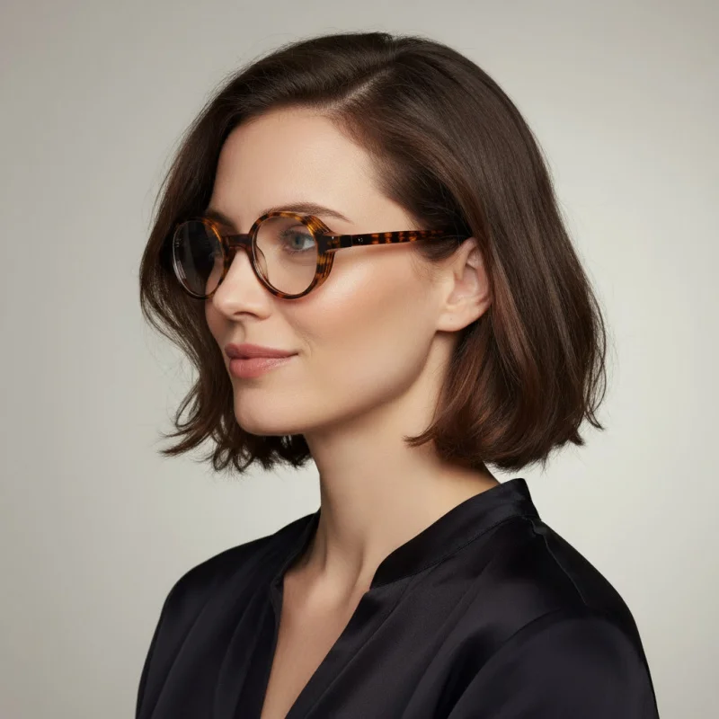 

Ретро дизайнерские овальные ацетатные очки для женщин, рамка из черепахового панциря, очки для чтения, модные 2025, антибликовые оптические оправы