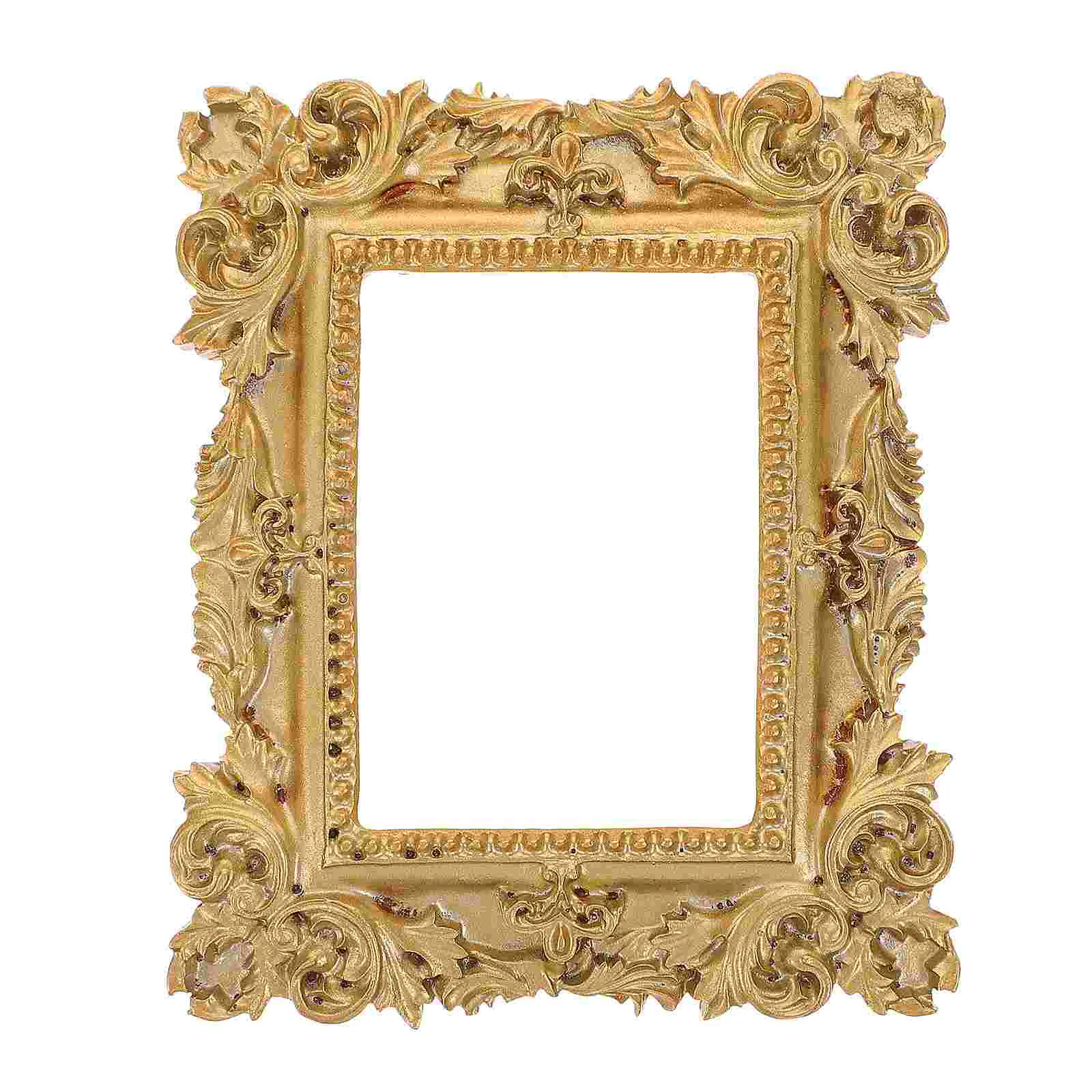 Picture Picture Small Ornate Frame Mini Resin Display Pictures Retro Table Vintage Vintage Picture Picturesative Holder Table