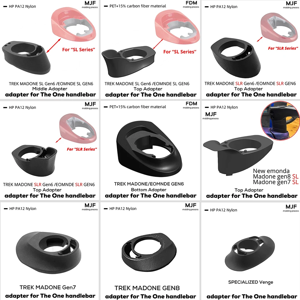 

3D printed Madone 8 /Emonda/TARMAC/V4RS adapter for TheOne Pro /T1/T3 Integration Handlebar