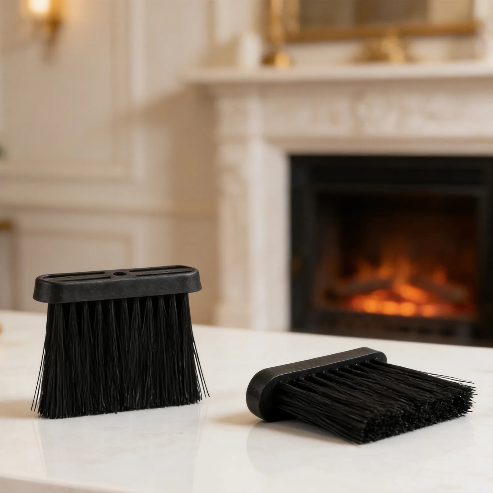 Fireplace Brush Head Replacement Set 2 Count for Fireplace Tool Systems Compatible with Grill Stove and Fire Applications