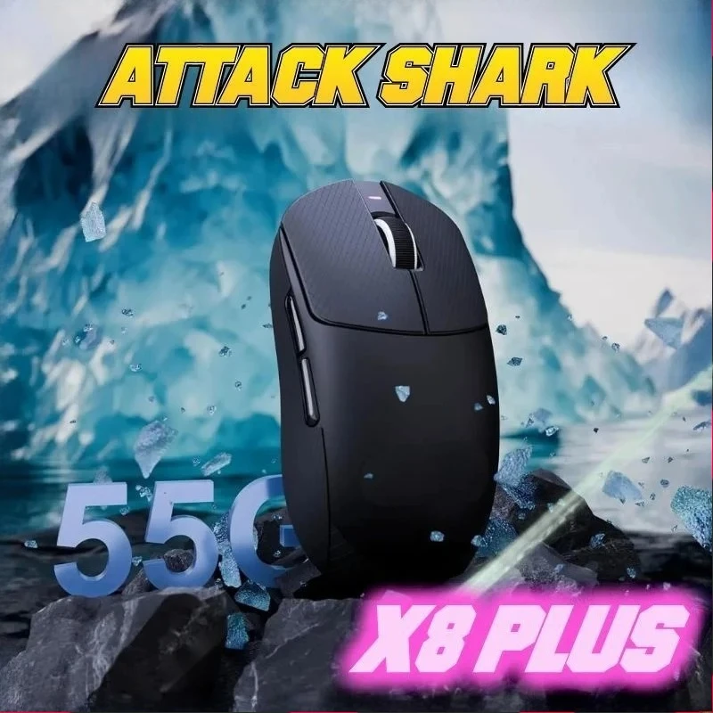 ATTACK SHARK X8 PLUS Wireless Gaming Mouse 40000 DPI PAW3395PRO Sensor 1K Polling Rate for Gaming
