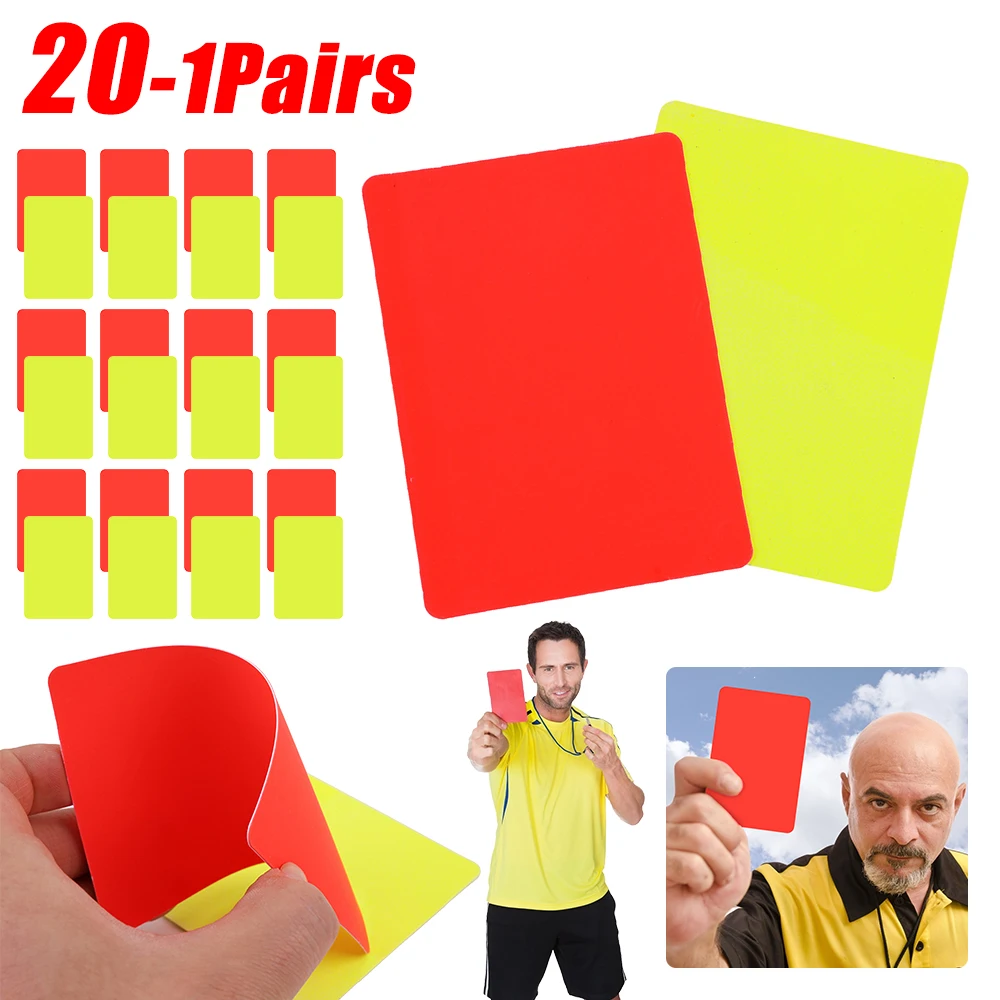 Soccer Referee Tool Red Yellow Cards for Football Match Training 3.2x4.3 inch