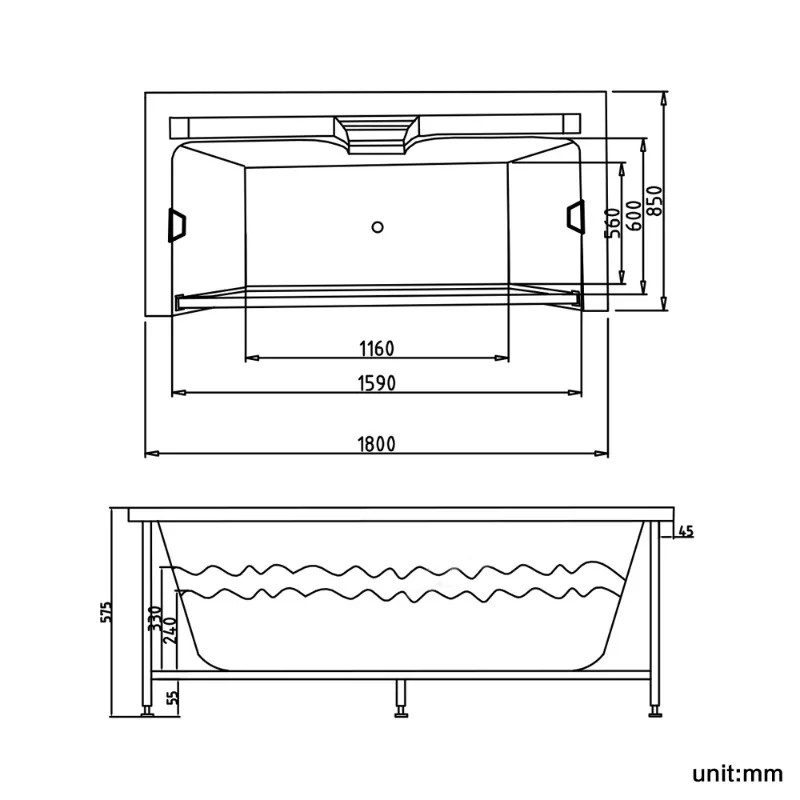 Indoor Hydromassage Whirlpool Spa Bathtub Material Hot Tub Designed for Hotel Use for Jacuzzis Style Cupc