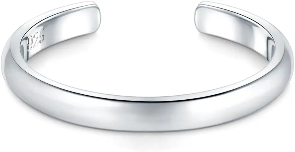 Rings - 925 Sterling Silver Band Ring - Waterproof 14K Gold Plated Toe Rings - Sterling Silver Rings for Women, 2 mm, 3mm, 4mm view 2
