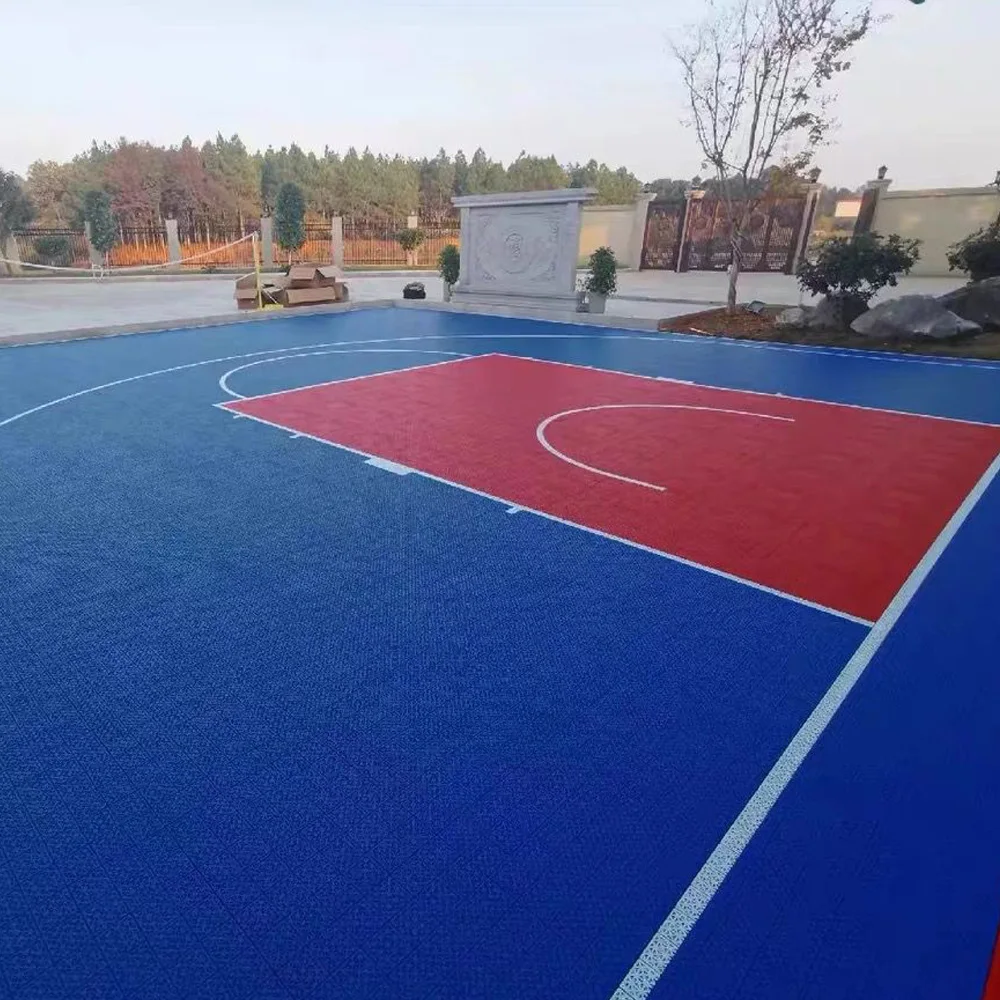 Beable 실내 및 실외 플라스틱 연동 바닥 타일, PP 소재, 스포츠 코트, 임시 바닥재