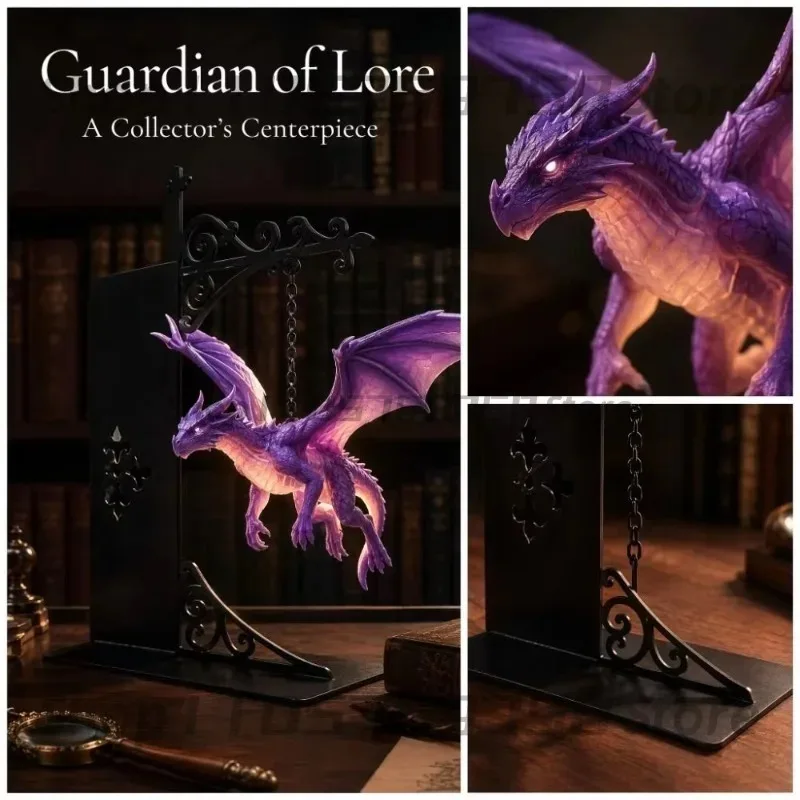 Floating Dragon Bookshelf Lamp Flying Dragon Bookshelf Lights Ornament Enchanting Floating Dragon Night Light Home Room Decor