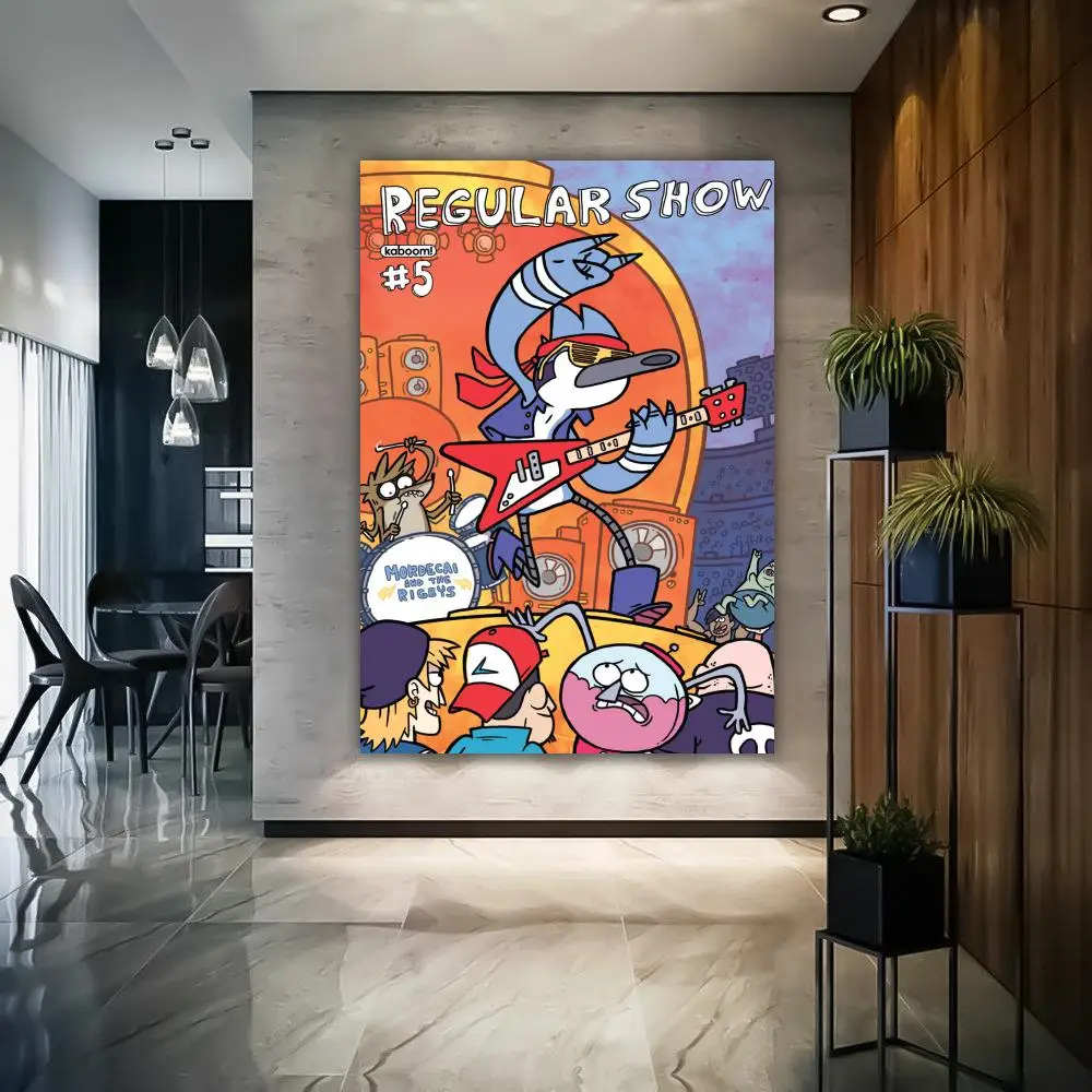 R-Regular Cartoon Show Movie Sticky Posters Fancy Wall Sticker for Living Room Bar Decoration Vintage Decorative Painting