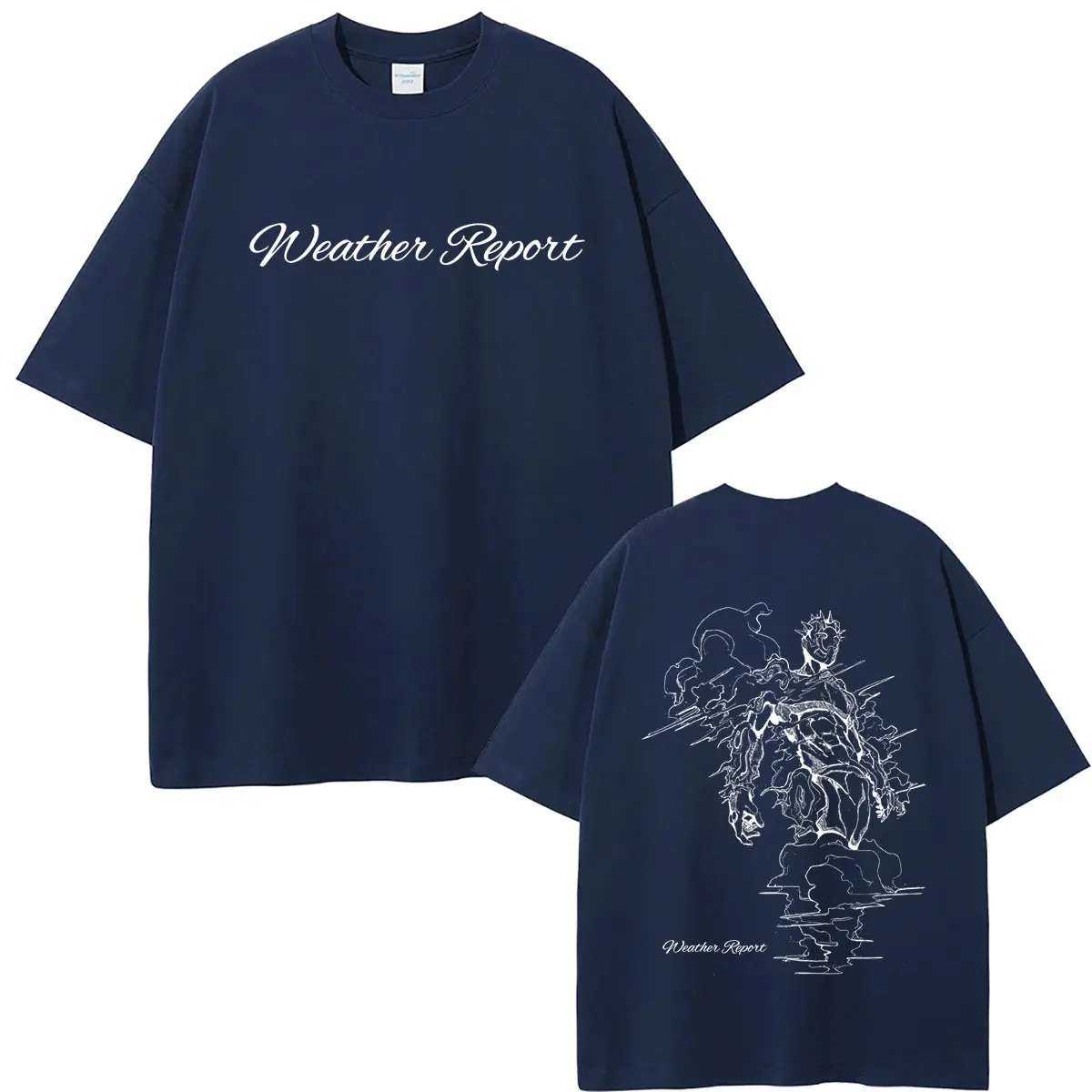 Bestseller Anime Jojo Bizarre Adventure T-Shirt Wetterbericht Grafik T-Shirts Tops Herren Damen Manga Mode Übergroße Streetwear – Detail 5