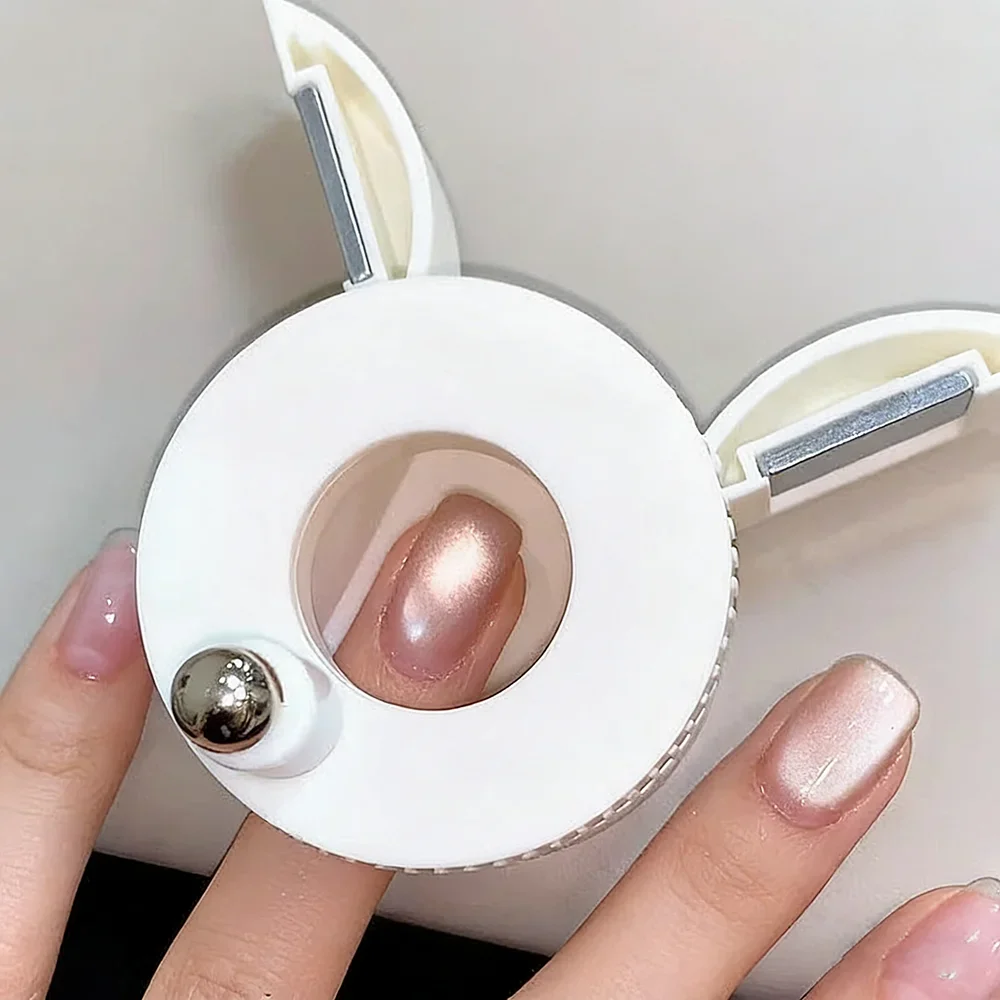 Automatischer Katzenaugen-Nagelmagnet, superstarker rotierender Magnet für French Manicure, Gel-Lack, Glasperlenmagnet, DIY-Nagelkunstwerkzeug für Anfänger – Detail 16