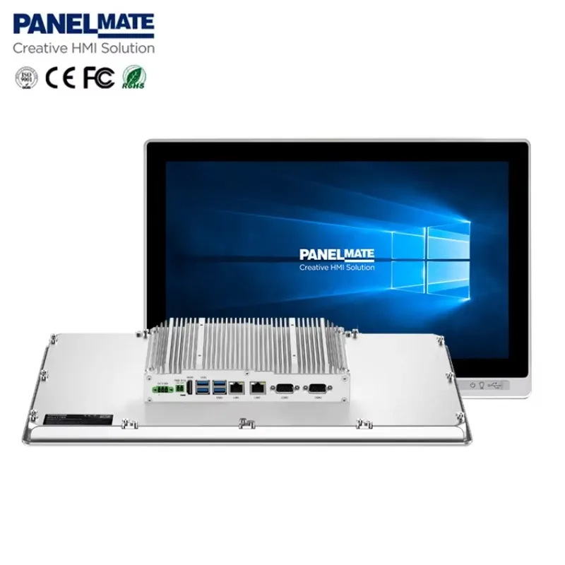 27 Inch IP65 Widescreen Capacitive Touch Scree J6412 16:9 16G Storage 1TB Embedded Desktop Industrial Control Panel PC