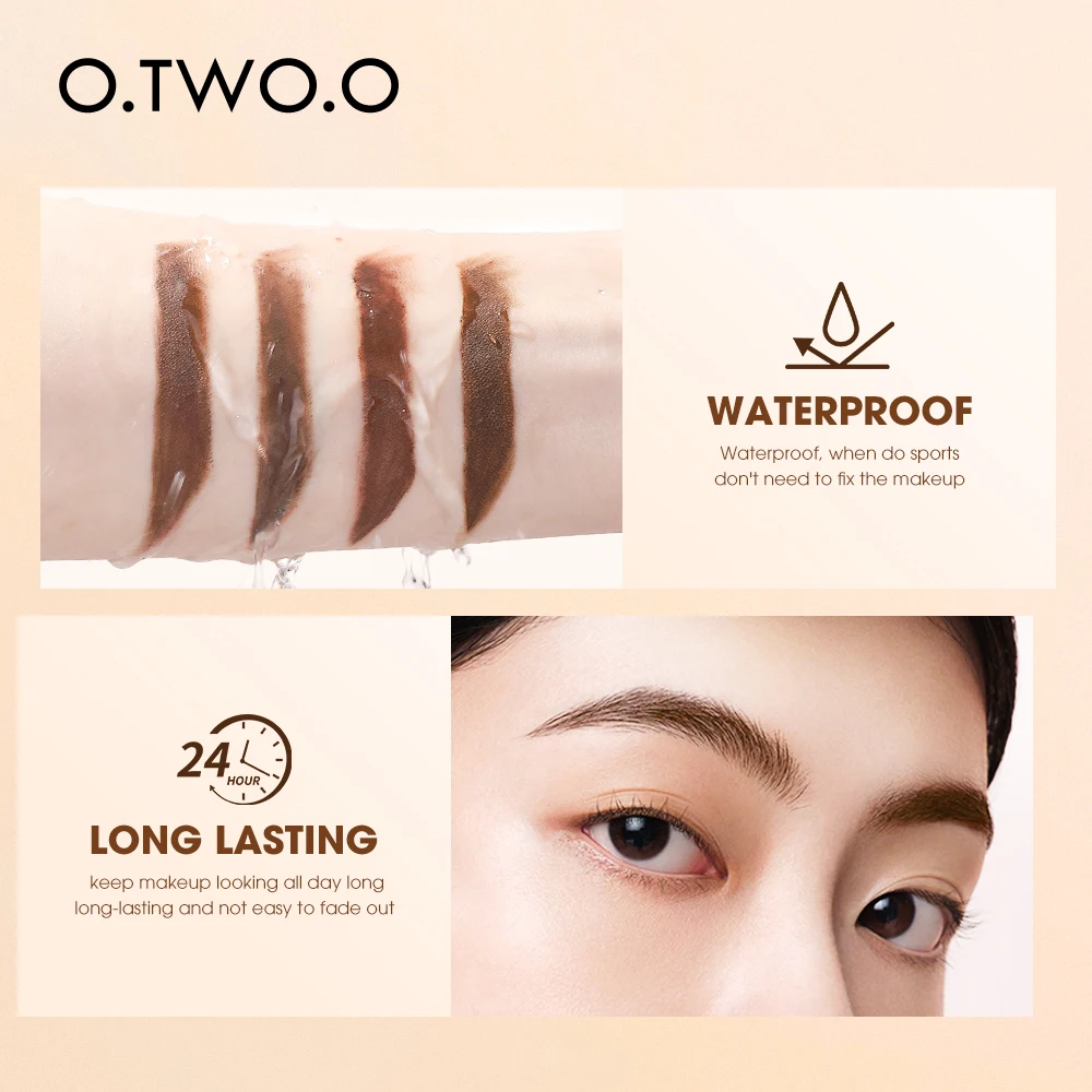 O.TW O.O Lông Mày Pomade Brow Mascara Tự Nhiên Chống Nước Lâu Dài Họa Tiết Kem 4 Màu Dán Điêu Khắc Brow Gel Với Bàn Chải