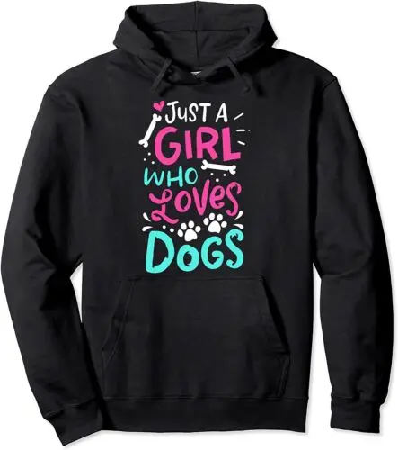 

Polarshe Dog School Just A Girl Who Loves Dog Funny Gift Unisex Hooded Sweatshirt