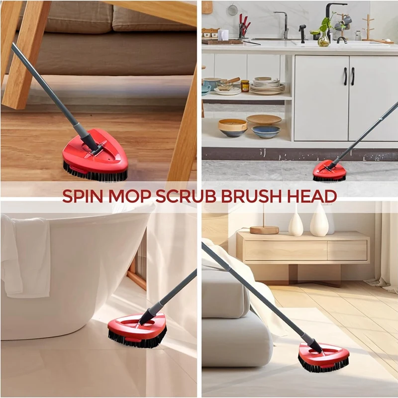 YCOC-2PCS Spin Mop Replacement Head Base Scrub Brush Mop Head For O Cedar Spin Easywring 1-Tank System For Kitchen,Hard Floor