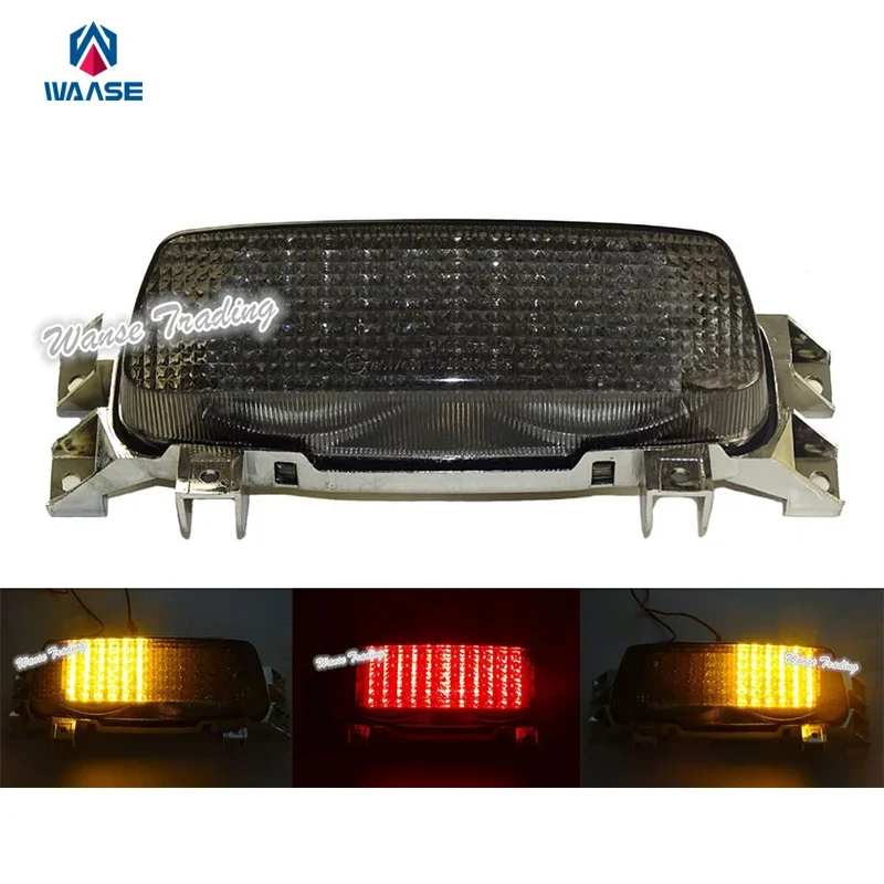 waase For Suzuki GSXR600 1992-1996 GSXR750 1993-1995 GSXR1100 1993-1998 E-Mark Rear Tail Brake Turn Signals Integrated Led Light