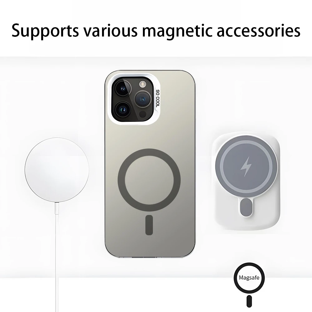 Honkai Star 7 de marzo everynight funda de teléfono magnética IMD colorida plateada adecuada para iPhone17 16 15 14 13 12 11Pro Max