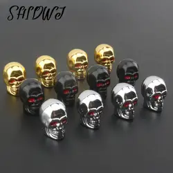 4Pcs Skull Valve Caps ABS Car Wheel Plugs For Alloy Wheels Tire Valve Cap Auto Valve Cover Nipple Caps For Cars Motorcycles Bike