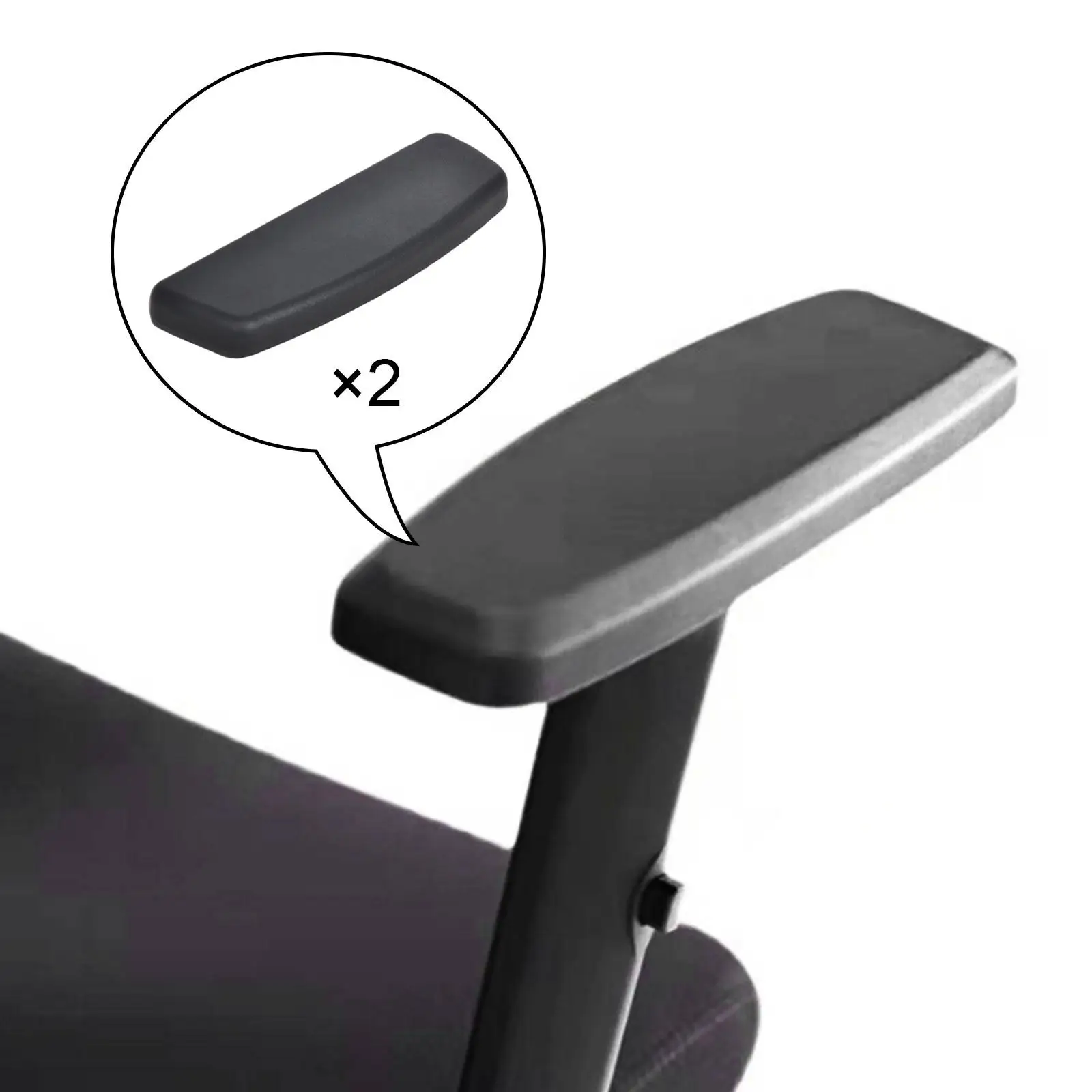 Replacement Gaming Chair Arm Pads Abrasion Resistant Comfortable Arm Support for Height Adjustable Desk Chair Accessory