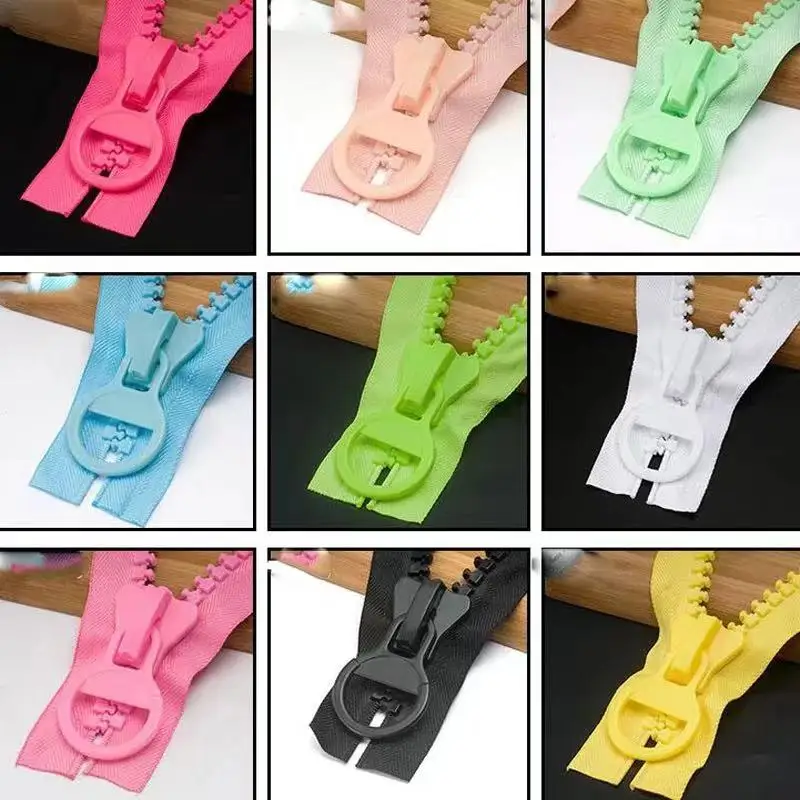 New 1 Piece Garment Pocket Zipper 25cm Oversized Resin Zipper Multi-color Endless Lock Zipper Pencil Bag Decorative Zipper