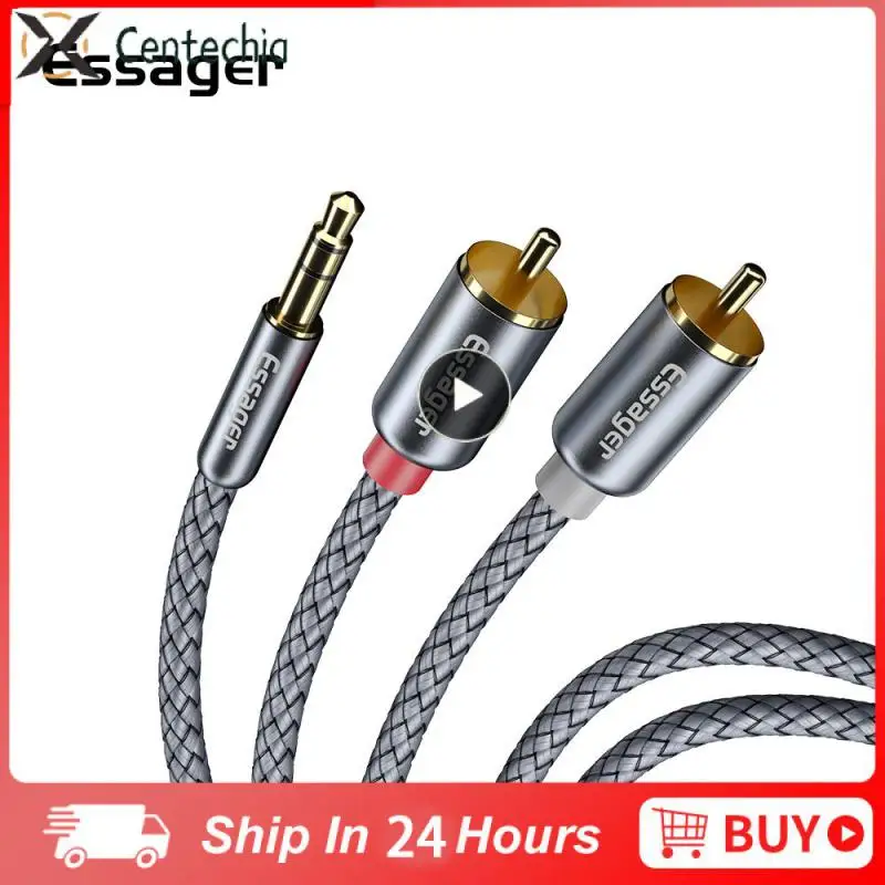 Cable 2RCA To 3.5mm Jack Audio Cable 2 RCA Male Splitter Aux Cable For TV PC DVD Speaker Audio Amplifiers Subwoofer Cables