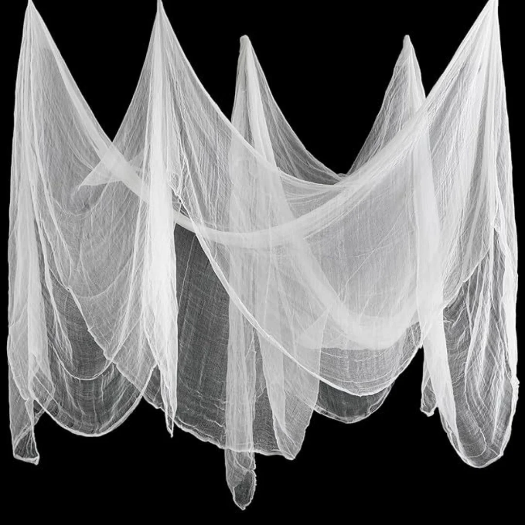 

Halloween ghost fabric blood-stained chiffon fabric ghost house party scary decoration chiffon props