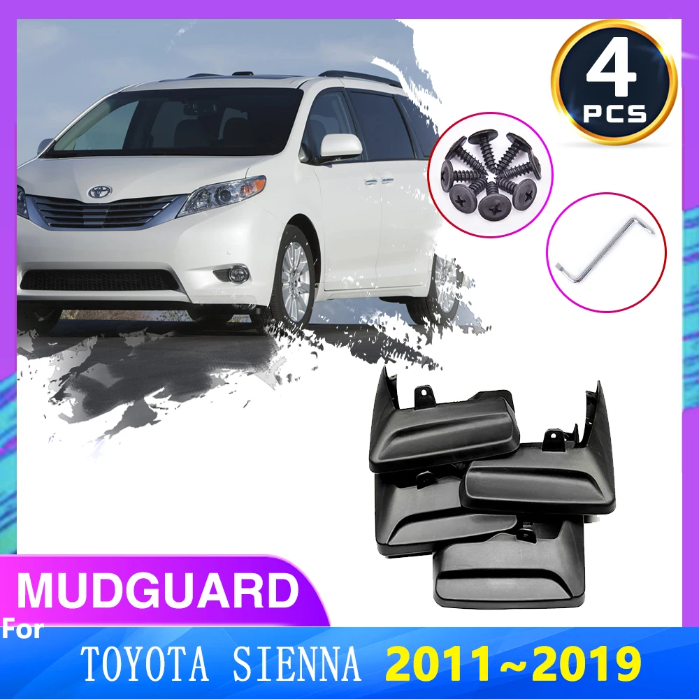 

Для Toyota Sienna XL30 2011 2012 2013 2014 2015 2016 2017 2018 2019 4 шт. брызговики на крыло колеса автомобильные аксессуары