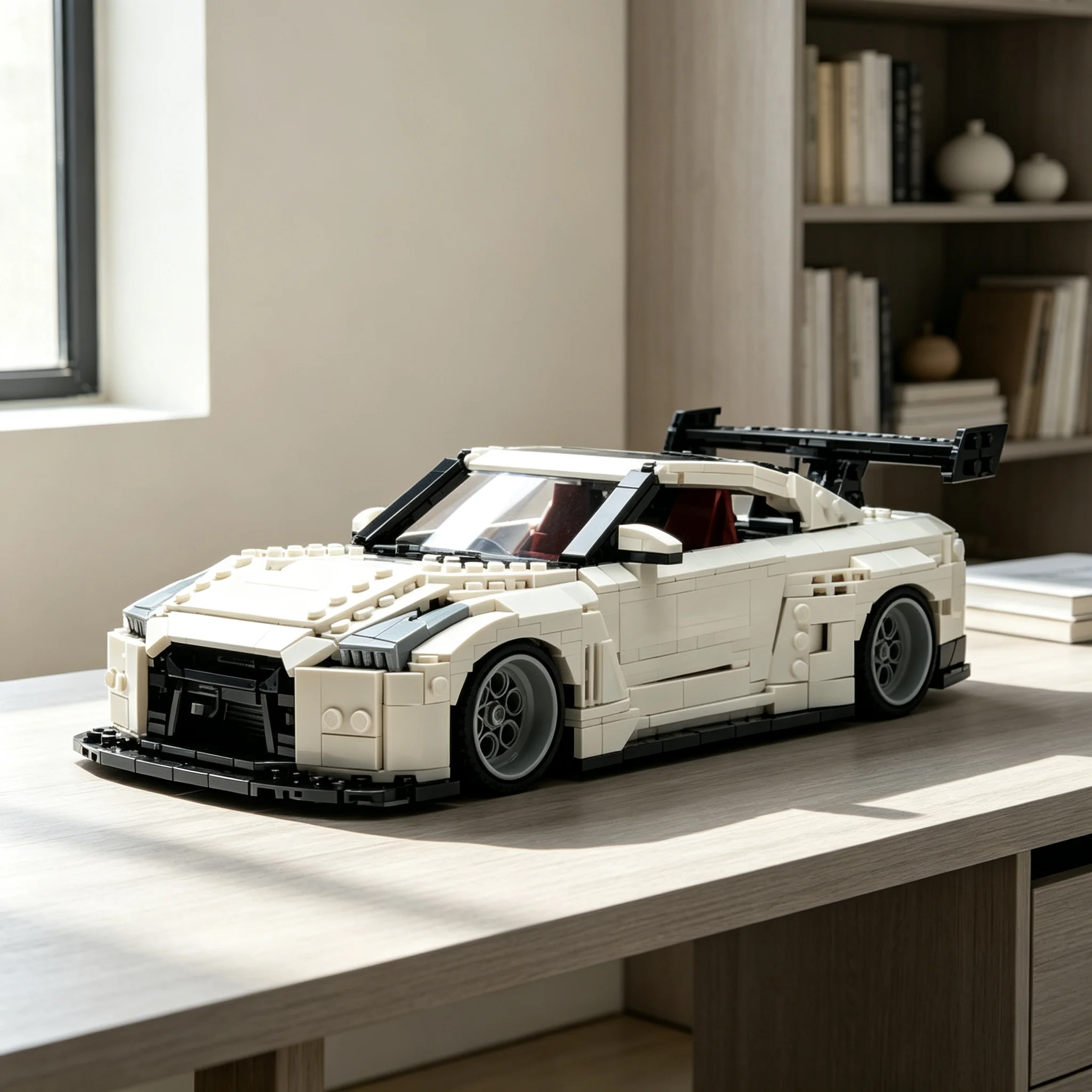 1382pcs MOC Nissanns R35 GTR Nismo GT3 Inspired Cars Model Building Blocks Architecture Toys Christmas Gift Display Education