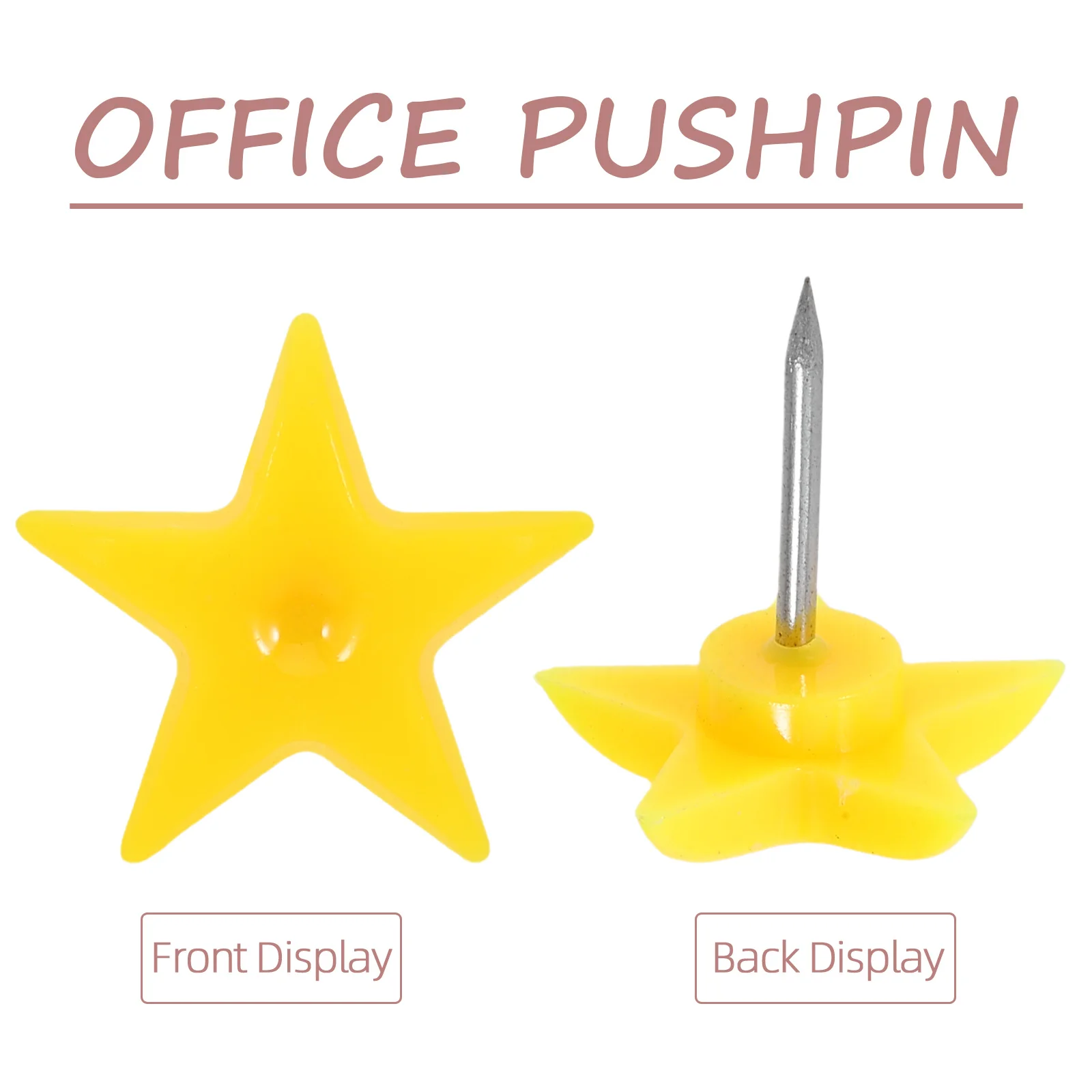 Puntine da disegno in metallo di plastica a forma di stella da 50 pezzi per bacheca in sughero, pannelli in tessuto schiuma, documenti di fissaggio, foto, poster, uso per l'home office