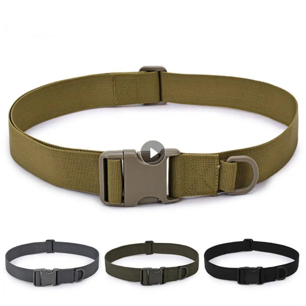 Multifunctional Belt Raise Waistline Comfortable And Breathable Opposite Buckle Weaving Belts Army Combat Waist Canvas Belt