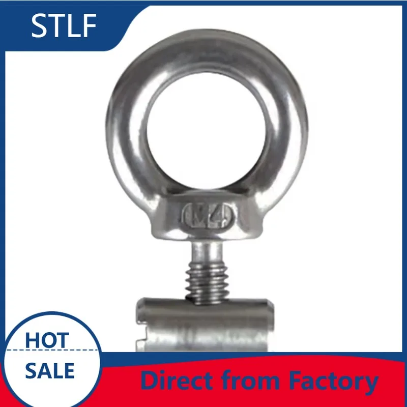 

stlf M4 5pcs Stainless Steel Rail Track Ring Screw Nut RV Camper Awning Tent Multipurpose Stainless Steel 304 Stopper Eye Screw