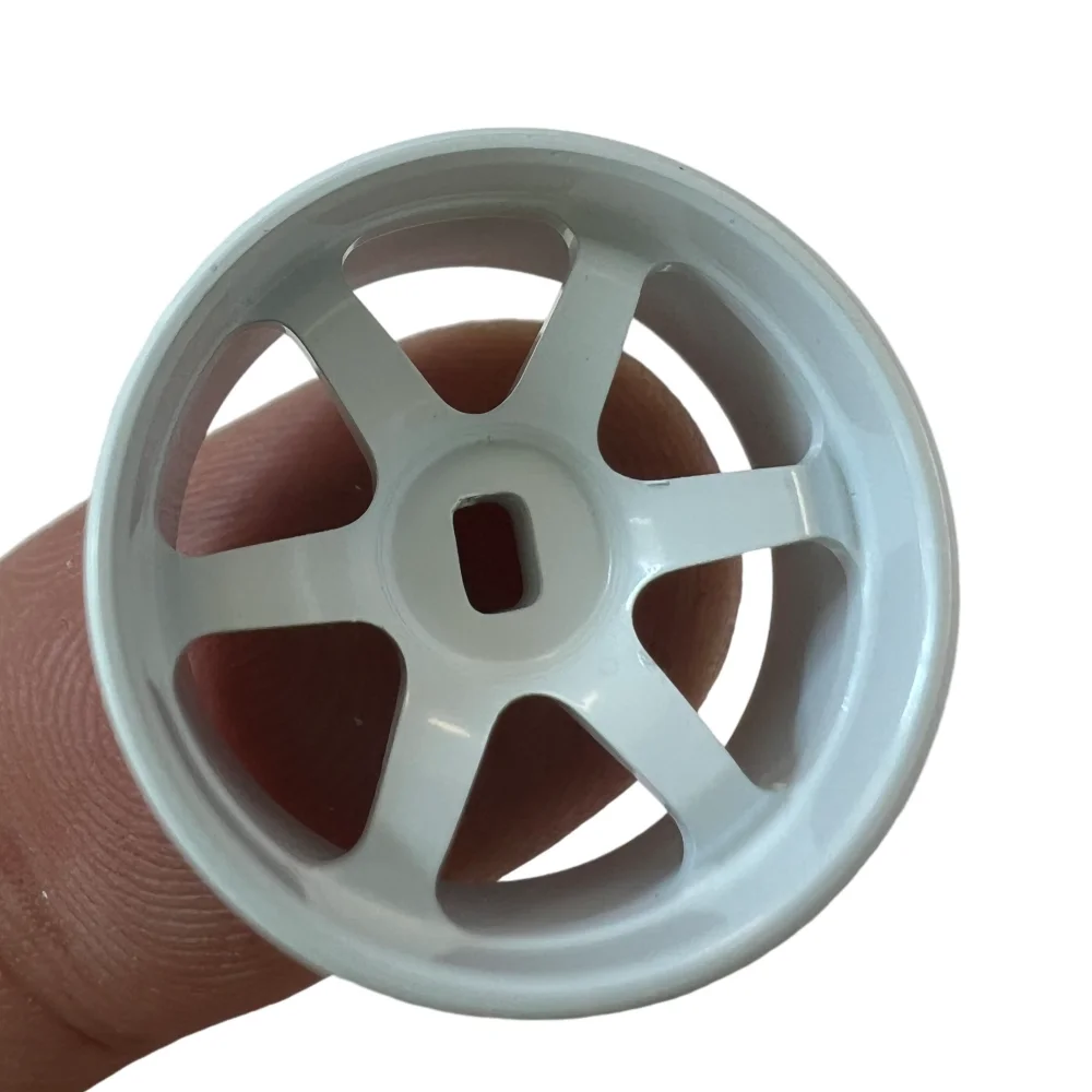 1/24 1/28 AWD White Metal 6 Spoke Wheels OD 20mm Offset 1 2Pcs RC Metal Hubs For MINI-Z Mini RC Drift Racing Car