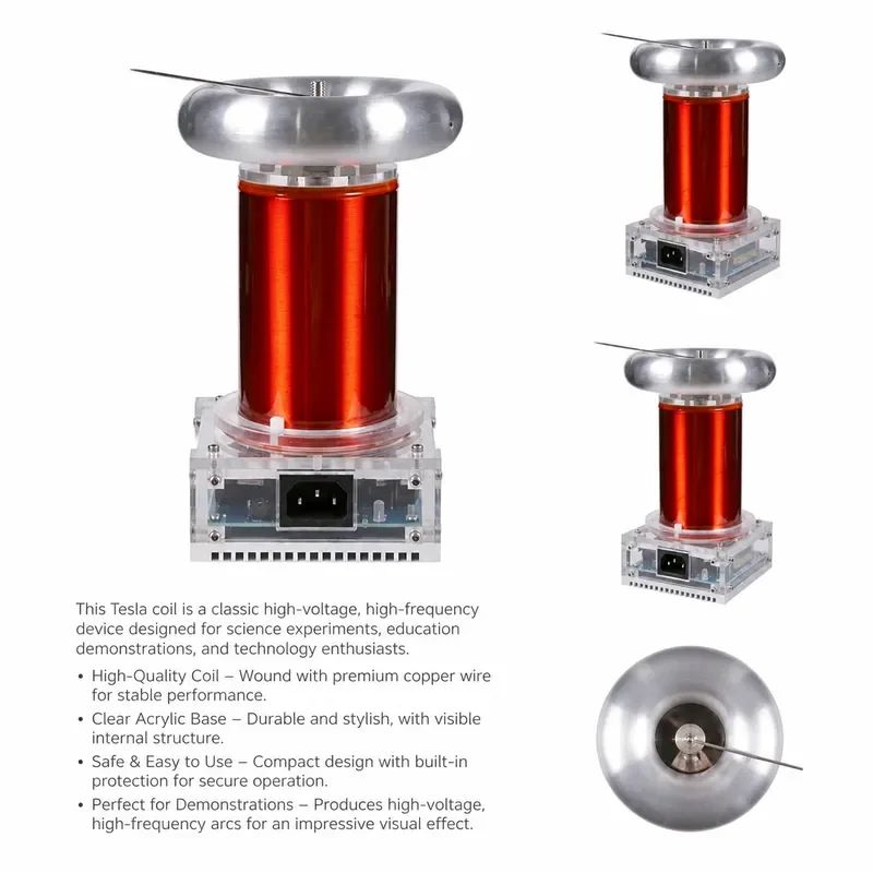 250W High Frequency Generator DIY Finished Coil Music Ignition Lightning Model 20cm Arc Length AC110-240V SSTC
