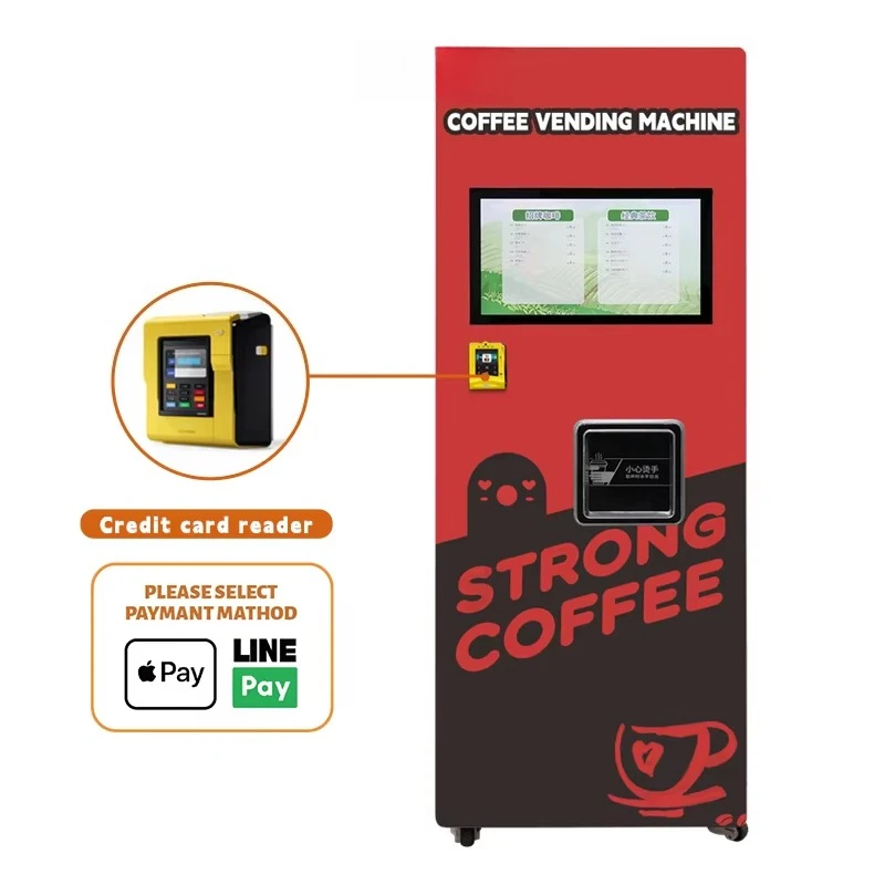 Customized Factory Direct Price 168 Capsules Coffee Vending Machine Smart Touch Screen Commercial Self Service for Bulk Order