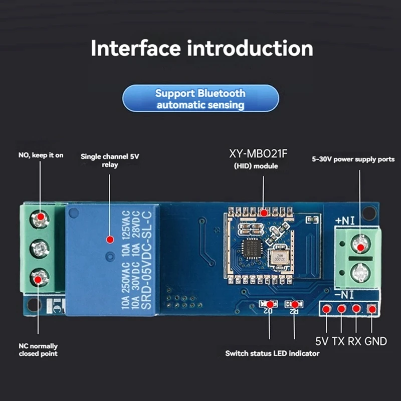 Hot Ltem Bluetooth Proximity Switch 1 Channel Relay Module Automatically Senses When The Phone Approaches To Unlock