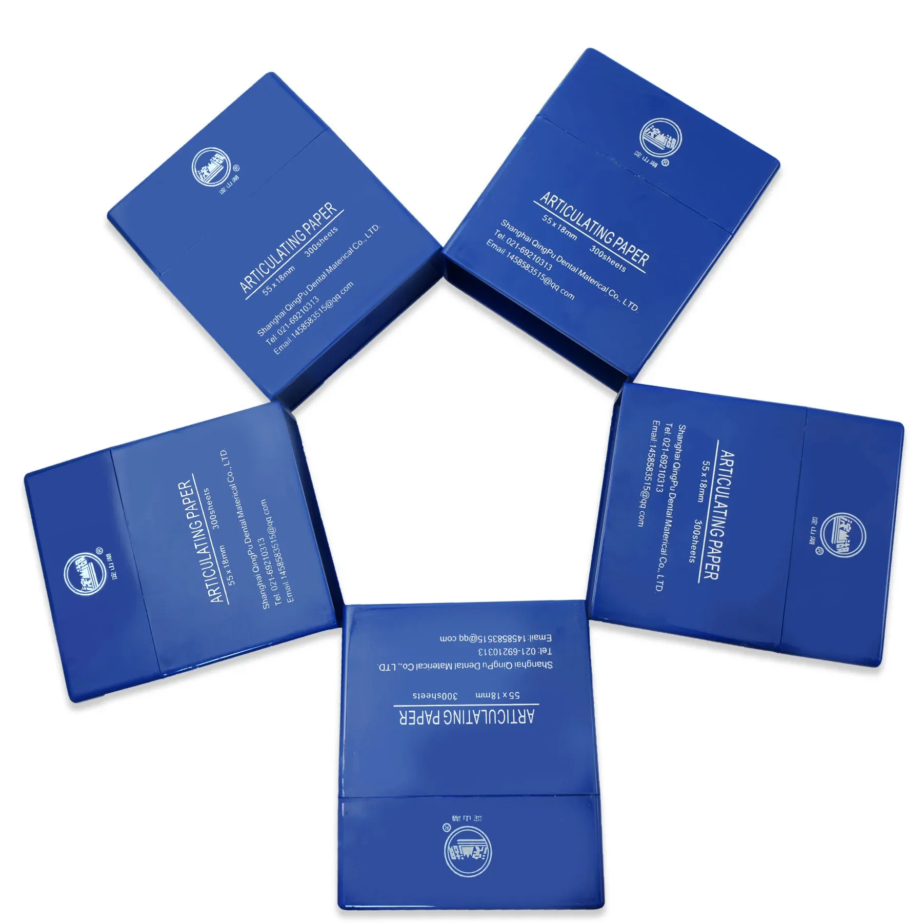 5Boxes Dental Articulating Paper Strips 55*18mm Double-Sided Bite Strips Orthodontic Strip Paper Dentist Materials Tools